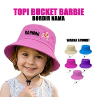 Barbie Kids Bucket Hat with Embroidered Name