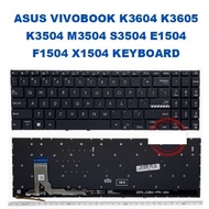 SILVER & BLACK ASUS VIVOBOOK K3604 K3605 K3504 M3504 S3504 E1504 E1504F F1504 X1504 LAPTOP KEYBOARD