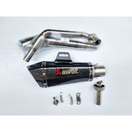 Sale คอท่อ งานแสตนเลส สำหรับ MSX MSX-SF Demon 125 พร้อมปลายท่อ Akapovic Shorty มีหู งานดีมาก