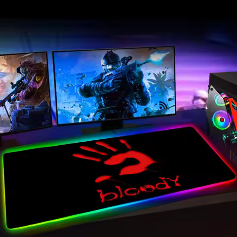 Rgb Bloody Mousepad 60X30 Computer Gaming Accessiores Mouse Pad Anime XXL 40X90 Mause Pad LED Backli