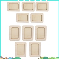 10PCS DIY Wood Picture Frames Unfinished Solid Wood Photo Picture Frames, for Crafts Wood, DIY Paint