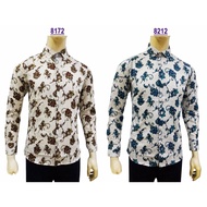 Batik Pria Modern Kemeja Batik Pria Slim fit 8172 Maroon