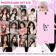 Photocard set KPOP IVE unoffcial ive photocard/ pc unoff wonyeong rei gaeul liz leeseo yujin
