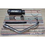 CLICK 150 V2 FULL EXHAUST SYSTEM