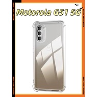 Moto Four Corners Thickened Motorola G51 5G Phone Case Motorola G51 Transparent Airbag Shock-resista