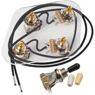 Les Paul SG Electric Guitar Prewired Wiring Kit , 3 Way Switch Wiring Harness Kit 2 Volume 2 Tone Push-Push Pots Professional Accessories