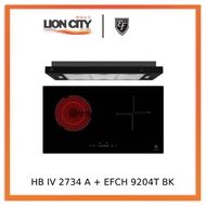 EF HB IV 2734 A Combi Hob 70CM + EFCH 9204T BK Cooker Hood 90CM