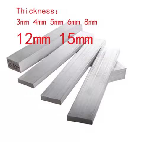 1pc Aluminum Flat Aluminum Bar Aluminum Sheet Aluminum Plate Thickness 3mm 4mm 5mm 6mm 8mm 12mm 15mm