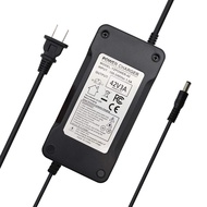 42V 3A Power Supply Adapter Charger for 36V 10S Lithium Li-ion Battery Pack with 5.5x2.5mm DC Plug a