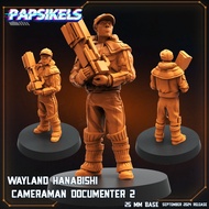W-Y Cameraman Documenter [2]-Vs Humans-Humanoid Human/32mm scale 3D printed miniature PSK