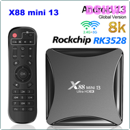 BSHWJ RK3528แอนดรอยด์13. 0กล่องทีวี X88 Mini 13 8K 2.4G 5G สายคู่กล่อง TV อัจฉริยะไวไฟ2GB 16GB/4GB 32เครื่องเล่น GB ตัวรับสัญญาณด้านบน NDJET