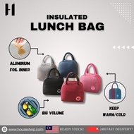 【HOUZE】Insulated Lunch Bag Reusable Thermal Bag For Kids And Adults Doorgift Beg Makan Makanan Beg K