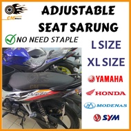 Seat Sarung Motor / Ganti Seat Cover Kusyen (NO NEED STAPLE) LC/AVANTIZ/SOLARIZ/EGO/Y15/MR2/RS150/RS