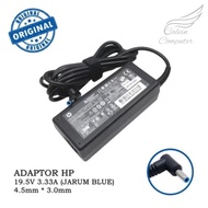 HP Jack Blue Adapter 19.5V 3.33A (4.5*3.0mm) ORIGINAL / HP ADAPTOR 19.5V 3.33A (4.5*3.0MM) PIN 430 G