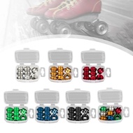 [szluzhen3gv] 8x Inline Skate Axle Bearing Spacers Accessories Aluminium Alloy Smooth Bushing Spacer