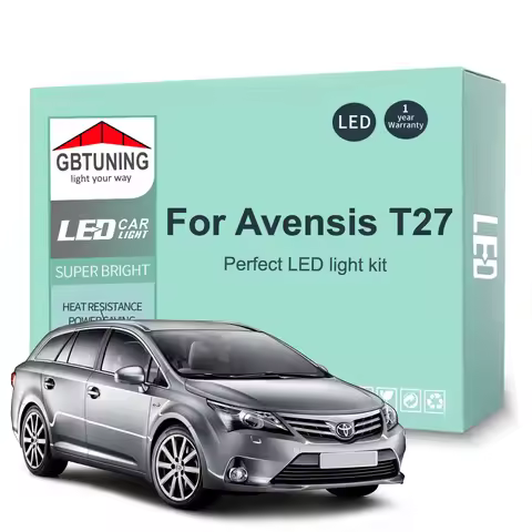 14Pcs Cars Accessories Canbus LED Interior Light Bulb For Toyota Avensis T27 2009 2010 2011 2012 201