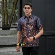 XXXL Hem batik jumbo Hem batik kantor Hem batik kondangan Hem kombinasi lengan pendek Hem batik komb