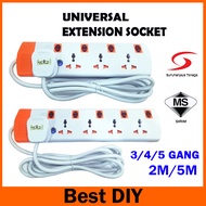 [SIRIM] USB 2 / 5MTR Extension Socket Portable Power Socket Trailing Socket Extension Plug 1.25MM X 
