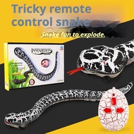 Novelty Tricky Toy Remote Control Snake Simulation Infrared Rattlesnake Remote Control Reptile Model