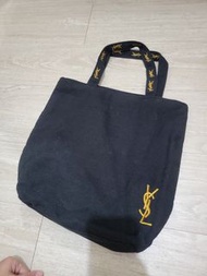 YSL 日雜誌贈品 刺繡logo 帆布手提/單肩包