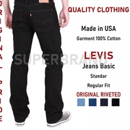 Levis Men's Jeans Standard Regular Fit - Men's Levis Trousers 505 Long Jeans Le Trousers