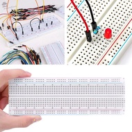 AUGUSTINA MB-102 Breadboard, 830 Tie Points Red & Blue Wires 830-Hole Breadboard, Jumper Cable Wire 