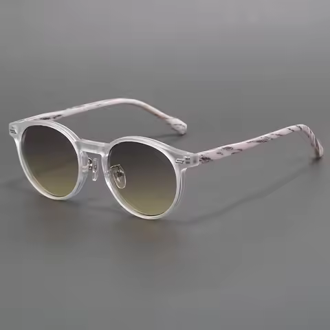 Marble Temple Round Sunglasses Women Summer UV400 Shades