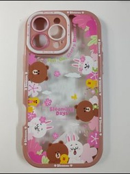 全新包本地平郵 Line friends Cony Brown Sally iPhone 16 Pro Max 粉紅色手機殼連手機繩