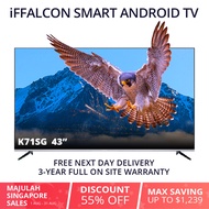 iFFALCON K71SG 4K UHD Hands-Free TV 43 inch | YouTube Netflix meWATCH Disney+ | App Remote Control | Hands-Free Voice Control | Google Play Store | Dolby Audio | Micro Dimming | AirPlay | Digital Ready TV
