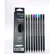 [ERASVN] Box of 12 Eras E604 Black Painted Wooden Pencils