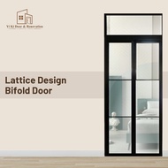 Lattice Design Bifold Door (Direct from factory - Bifold Door for HDB)