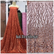 Tile Akar payet  / Tile payet siqueen/ Bahan Brokat kebaya motif bulgari.