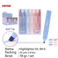 (1 set = 6 pcs) Joyko HL-99-6 Highlighter Soft Tip Morandi Colored Marker/ contains 6 colors HL99
