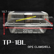 TOLI OPS Clamshell TP-18L (0.30mm)  Plastic Tray -20pcs± Disposable Packaging Food Tray