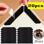 20pcs Rug Gripper Anti-Slip Carpet Tape Reusable Washable Double Sided Rug Sticker for Hardwood Floo