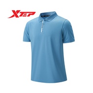 Xtep Men's Short Sleeve Business Breathable Leisure Fitness Short Sleeve 877229020141