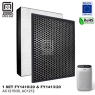 AIRPRO Philips FY1410 FY1413 Air Purifier Filter HEPA & Active Carbon for AC1215, AC1212