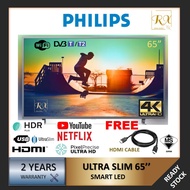 PHILIPS 65 INCH 4K ULTRA SLIM SMART LED TV 65PUT6703S/98 FREE HDMI CABLE