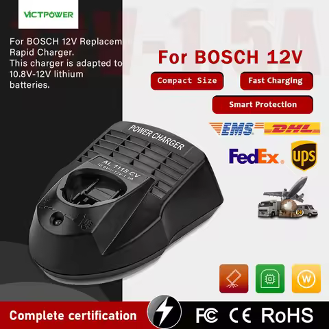 Victpower 12V battery quick charger is suitable for BOSCH 3.6V 10.8V 12V lithium ion battery AL1115C