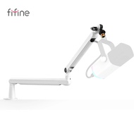 FIFINE Low-profile Boom Arm Microphone Stand with Desk Mount/Cable Managment Adjustable Mic Boom for