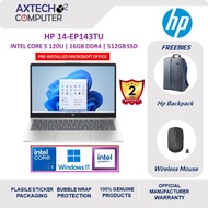 HP 14-ep1143TU 14" FHD Laptop Natural Silver ( C5-120U, 16GB, 512GB SSD, Intel, W11P, HS+M365 )