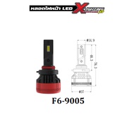 หลอดไฟรถยนต์รุ่น F6 CANBUS LED headlight (รับประกัน 12 เดือน) H4 H7 H11 6000K 22000LM 55W CANBUS แท้