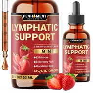9in1 Lymphatic Drainage Drops Supplement - Echinacea | Elderberry | Dandelion | Rosehip | Cleavers |