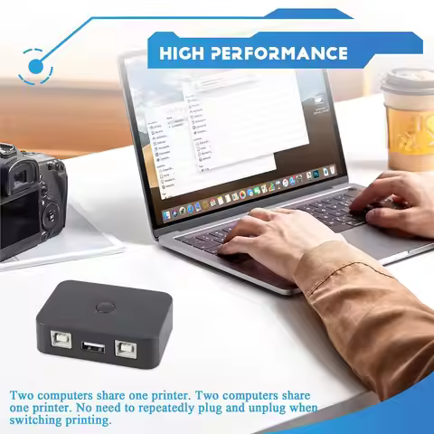 DT283 Newest USB Printer Sharer Device 2 Ports USB2.0 Printer Sharing Peripheral for Printer USB Spl