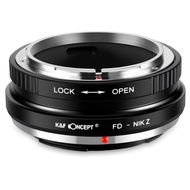 K&amp;F Concept Lens Adapter For Canon FD FL Mount Lenses To Nikon Z Mount Camera Z6 Z7