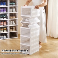 [SG SELLER]【Installation-Free】Foldable Shoe Rack Folding Shoe Cabinet Plastic Shoe Rack Box Organizer