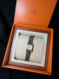 配貨低價 21mm H Heure Hermes Watch 手錶 金扣 鑽錶 玫瑰金 鱷魚皮