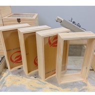 3D photo frame (31x19cm) 6cm deep, A4 size. Picture frame for dried flowers, lightbox paper lamp fra