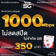 ซิมเทพทรู True เน็ตไม่อั้น 1000 Mbps ไม่ลดสปีด + เพิ่มโทรฟรีทุกเครือข่าย 24 ชม. ได้ (จำกัดทั้งร้านไม่เกิน 1 ซิม ต่อลูกค้า 1 ท่าน)