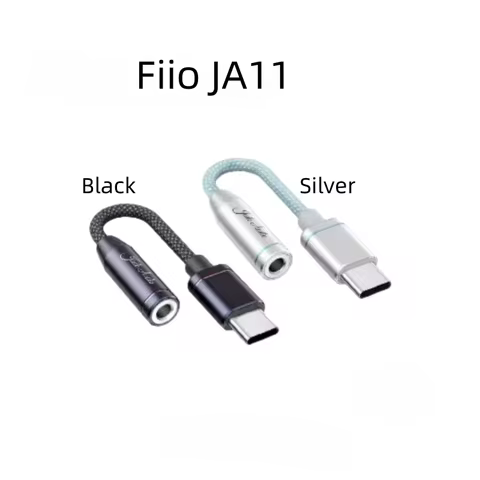 Fiio/JA11 HI-RES USB Type C to 3.5mm Earphone Headphone Adapter USB DAC Audio Cable For Phones